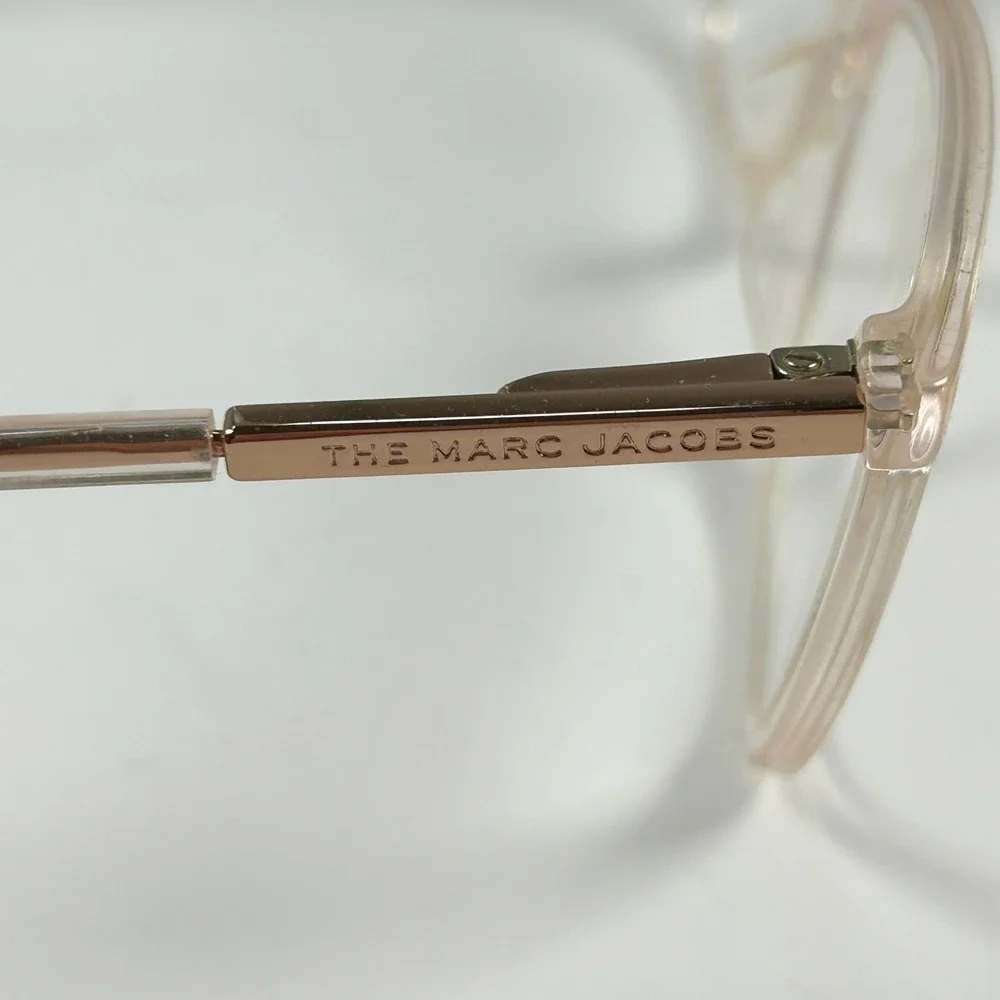 Marc Jacobs Eyeglass Frames Transparent Peach MARC 510 733 Rectangular with Case